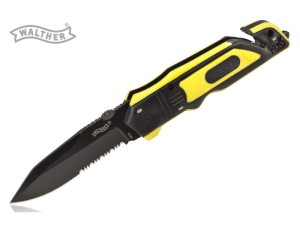 Nóż WALTHER ERC Rescue - czarno-żółty