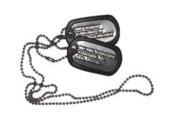 Nieśmiertelnik KPL. z gumami-srebrny